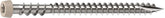 Camo 0367158SS Deck Screw, #10 Thread, 2-1/2 in L, Reverse Upper Thread, Trim Head, Star Drive, Sharp, Type-17 Point